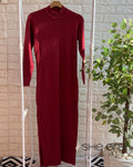 Rib Dress (Burgundy)