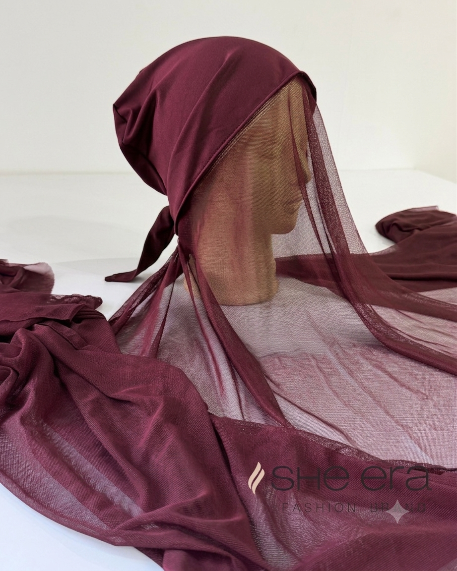 Aqua Scarf (Burgundy)
